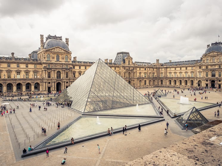 The Louvre and its Pyramid, Paris